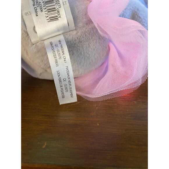 Histoire D’ours Gray Tutu Ballerina Hippo Plush Stuffed Animal Plush Toy 9” Tall - Picture 8 of 8